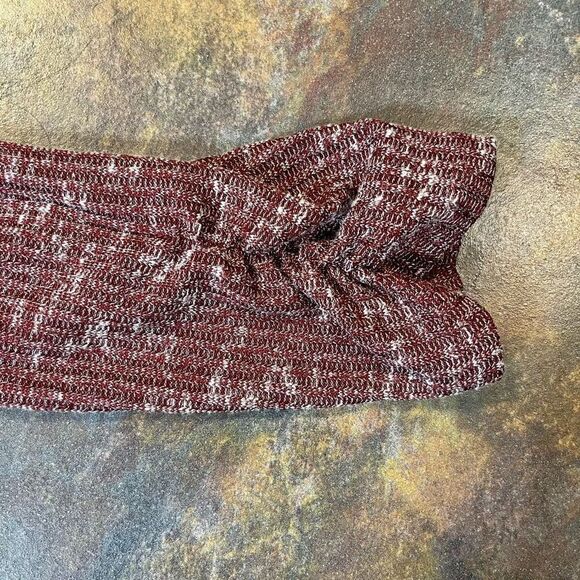 Bobbie Brooks Ladies Red Speckled Button Down Tie Bottom Sweater XL - Picture 6 of 11